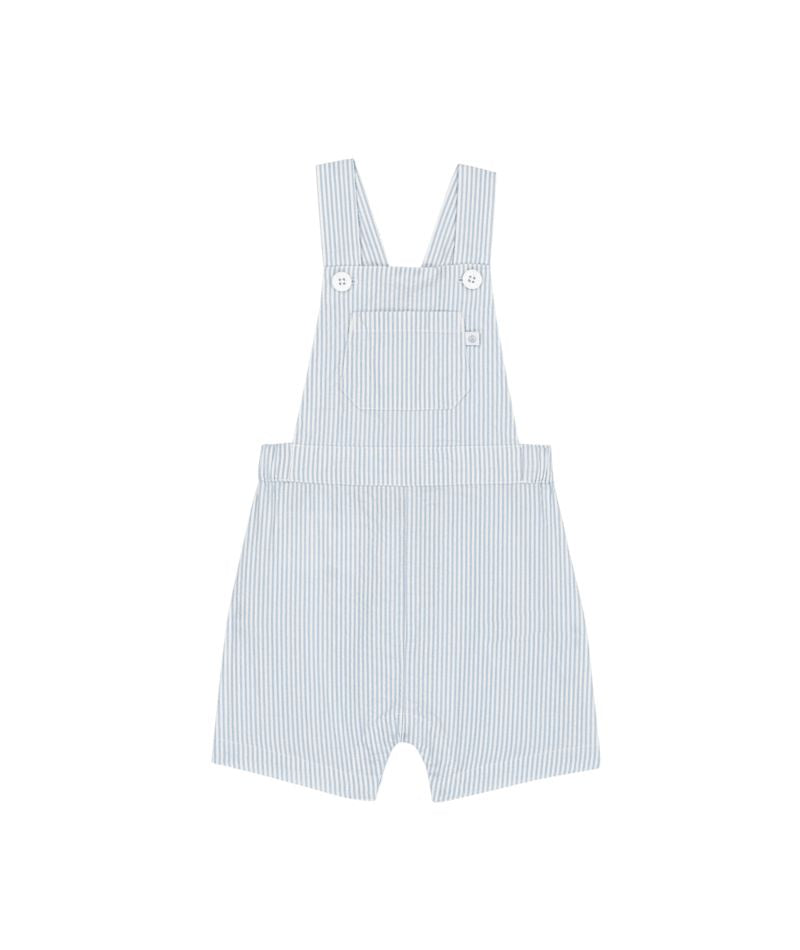 PETIT BATEAU SEERSUCKER STRIPE SHORT OVERALL
