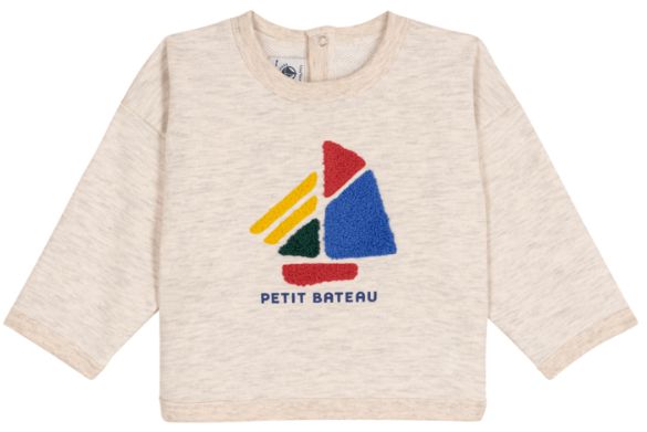 PETIT BATEAU LOGO MULTI BOAT GRAPHIC SWEATSHIRT