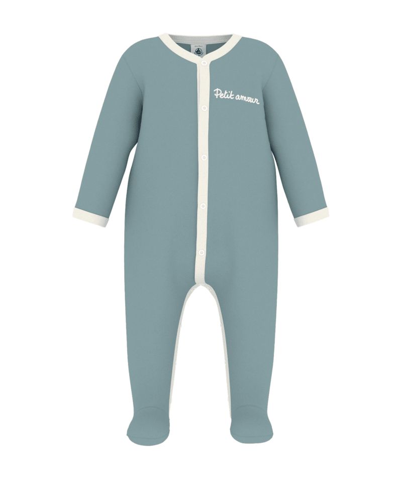 PETIT BATEAU FRONT SNAP FOOTIE WITH PETIT AMOUR