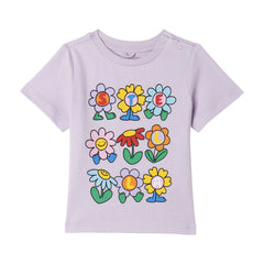 STELLA MCCARTNEY S/S FLOWER PRINT STELLA  LETTERING T-SHIRT