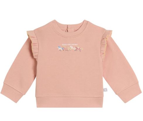 STELLA MCCARTNEY HORSE EMBRO. AND FRILLS SWEATSHIRT