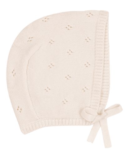 PETIT BATEAU KNIT EYELET BONNET