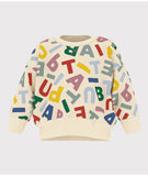 PETIT BATEAU BABY MULTI COLOR LETTERS SWEATSHIRT