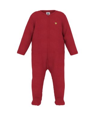 PETIT BATEAU VELOUR FRONT SNAP FOOTIE