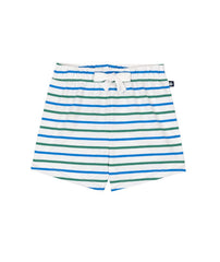 PETIT BATEAU 2PC SHORT SLEEVE MULTI-COLOR STRIPE TEE & SHORT