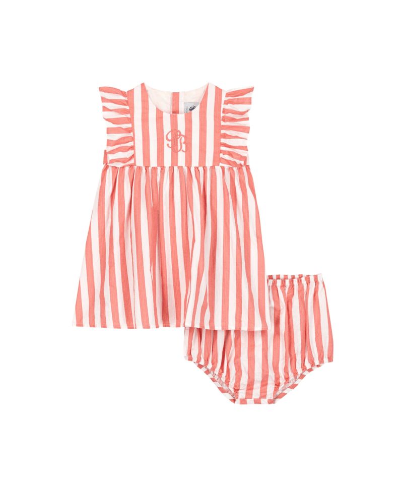 PETIT BATEAU SLEEVELESS STRIPE JUMPER WITH BLOOMERS