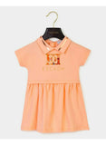 ESCADA BABY SHORT SLEEVE BABY DRESS WITH STRIPE ON COLLAR