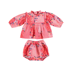 BEBE ORGANIC 2PC BEATRICE FLORAL PATCHWORK BABY SET