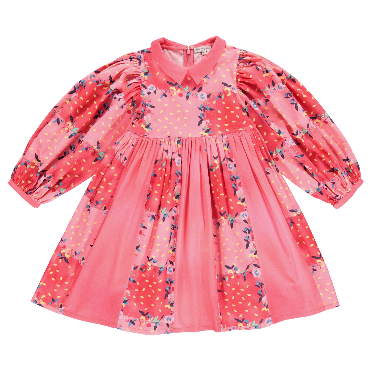 BEBE ORGANIC BEATRICE FLORAL PATCHWORK DRESS