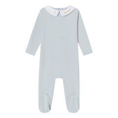 MINILABEL 2PC METALLIC EMBROIDERED FOOTIE + HAT SET