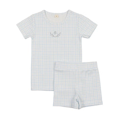 BONJOY 2PC S/S DAINTY GRID LOUNGE SET