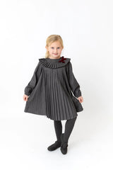 BONJOY LONG SLEEVE PINSTRIPE DRESS
