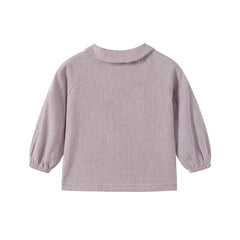 NOU NELLE 2PC STRIPED BLOUSE WITH KNIT SUSPENDER PANTS