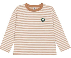 PETIT BATEAU LONG SLEEVE STRIPED LOGO