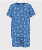 PETIT BATEAU SHORT SLEEVE TOP AND SHORT SURBOAD PRINT LOUNGEWEAR (PJS)