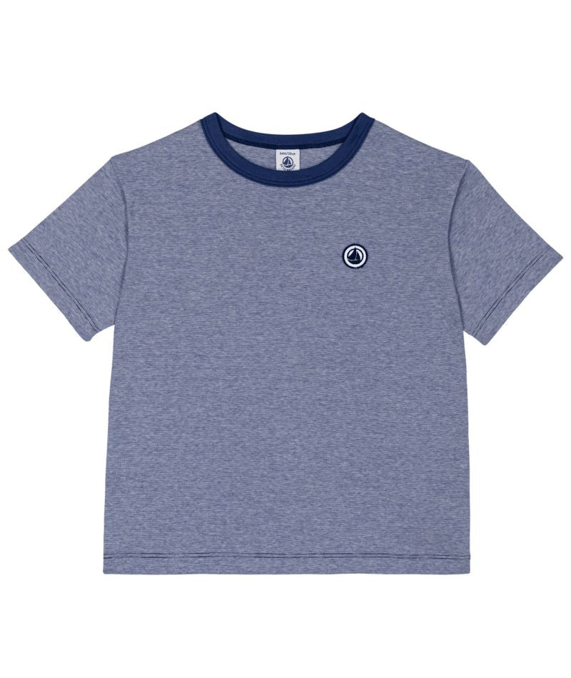 PETIT BATEAU SHORT SLEEVE THIN STRIPE TEE