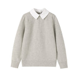 NOU NELLE COLLAR KNIT SWEATER