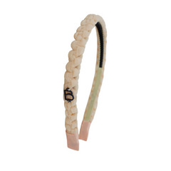 BANDEAU BRAIDED TULLE HEADBAND WITH TIES