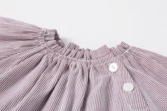 NOU NELLE 2PC STRIPED SHIRT WITH SUSPENDER PANTS