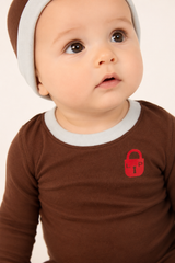 LITTLE PARNI 2PC LP LOGO FOOTIE+BEANIE SET
