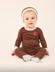 LITTLE PARNI 2PC LP LOGO FOOTIE+BEANIE SET