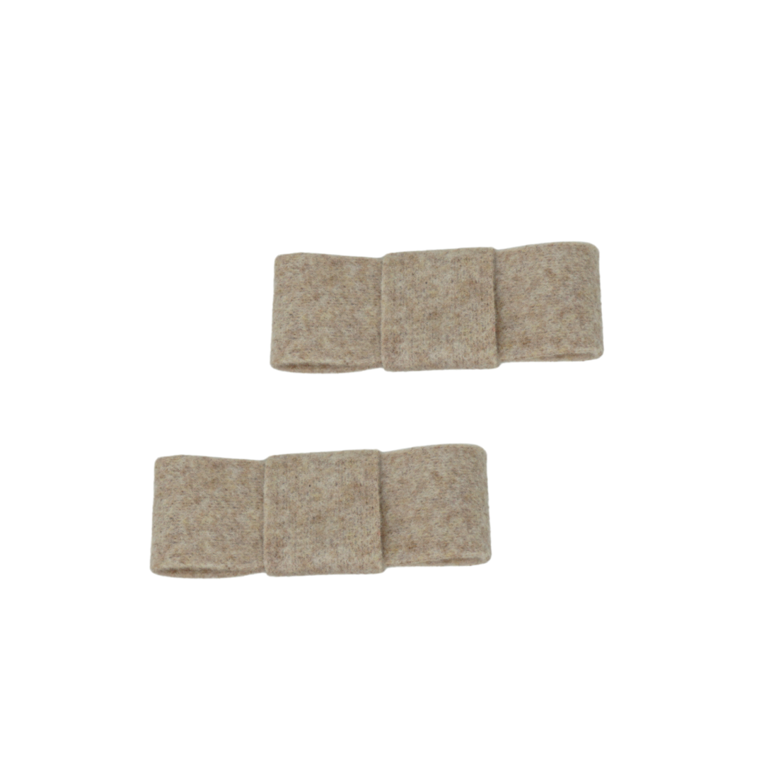 BANDEAU BRUSHED WOOL BOW CLIP SET