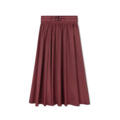 BYKE 2PC TRIM MOCK NECK WITH TAFETTA BUCKLE MIDI SKIRT