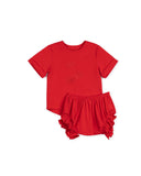 PHIL AND PHOEBE 2PC BRIANT EMBROIDERED TEE + BLOOMER SET