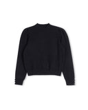 PAPILLON PUFF SLEEVE BUTTON CUFF SWEATER