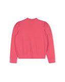 PAPILLON PUFF SLEEVE BUTTON CUFF SWEATER