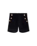 ONE CHILD CORE VELOUR BUTTON SHORTS