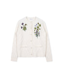 LILOU 2PC MANSO EMBROIDERED FLORAL CARDIGAN WITH PLEATED SKIRT