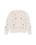 ONE CHILD 2PC BLOOM FLORAL KNIT CARDIGAN WITH FLAIR SKIRT