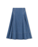 CABANA MAXI DENIM STITCH SKIRT