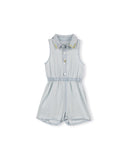 PHIL AND PHOEBE TESSIN DENIM ROMPER