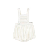 LE BOURDON DOTTED STRIPE SMOCKED ROMPER