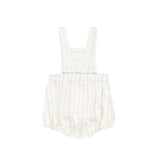 LE BOURDON DOTTED STRIPE SMOCKED ROMPER