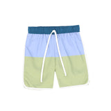 WATER CLUB COLORBLOCK STRIPE SWIM TRUNKS