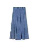 CABANA MINERAL WASH PANELED MIDI SKIRT