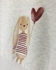 PHIL AND PHOEBE 2PC PUPPY PRINT SWEATSHIRT SET