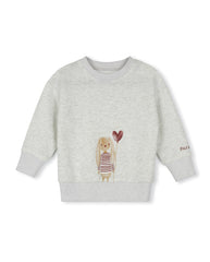 PHIL AND PHOEBE 2PC PUPPY PRINT SWEATSHIRT SET