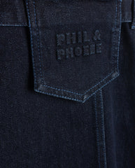 PHIL AND PHOEBE DAVIS POUCH DENIM SKIRT