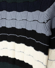 HARPER JAMES MULTI SCALLLOPED KNIT SWEATER
