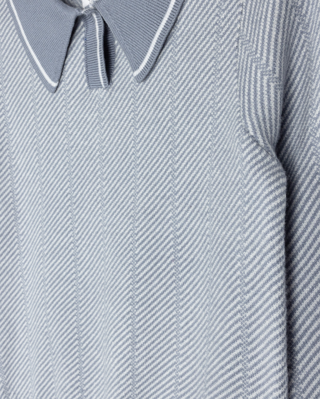 ONE CHILD BEAN CHEVRON COLLARED KNIT SWEATER