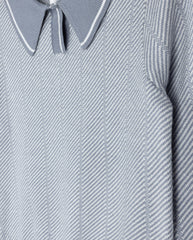 ONE CHILD BEAN CHEVRON COLLARED KNIT SWEATER