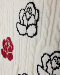 VIBE CABLE KNIT FLORAL VEST