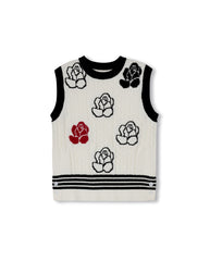 VIBE CABLE KNIT FLORAL VEST