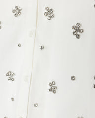 TUSTELLO JEWEL DETAIL POPLIN BLOUSE