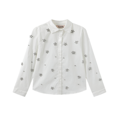 TUSTELLO JEWEL DETAIL POPLIN BLOUSE