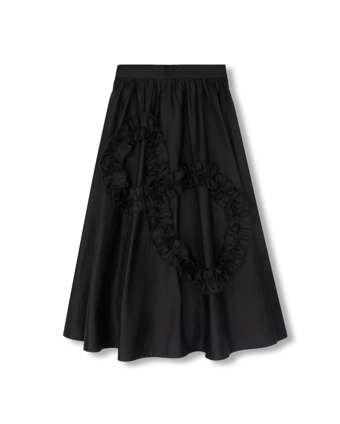 MALLORY & MERLOT SWISS POPLIN RUFFLE DETAIL SKIRT